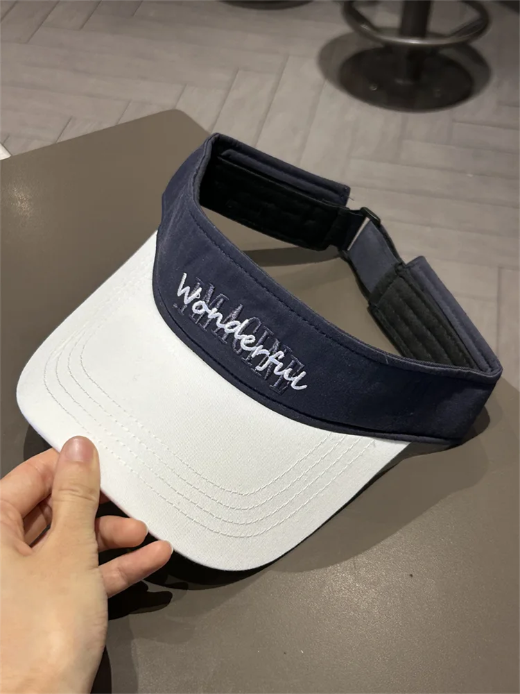

Color matching empty top cap men's and women's summer outdoor sports visor versatile cycling sun hat