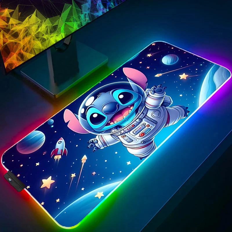 Mouse pad rgb kawaii esports ponto profissional e-sports gamers velocidade pc jogos teclado de borracha backlight led tapete de mesa mousepad
