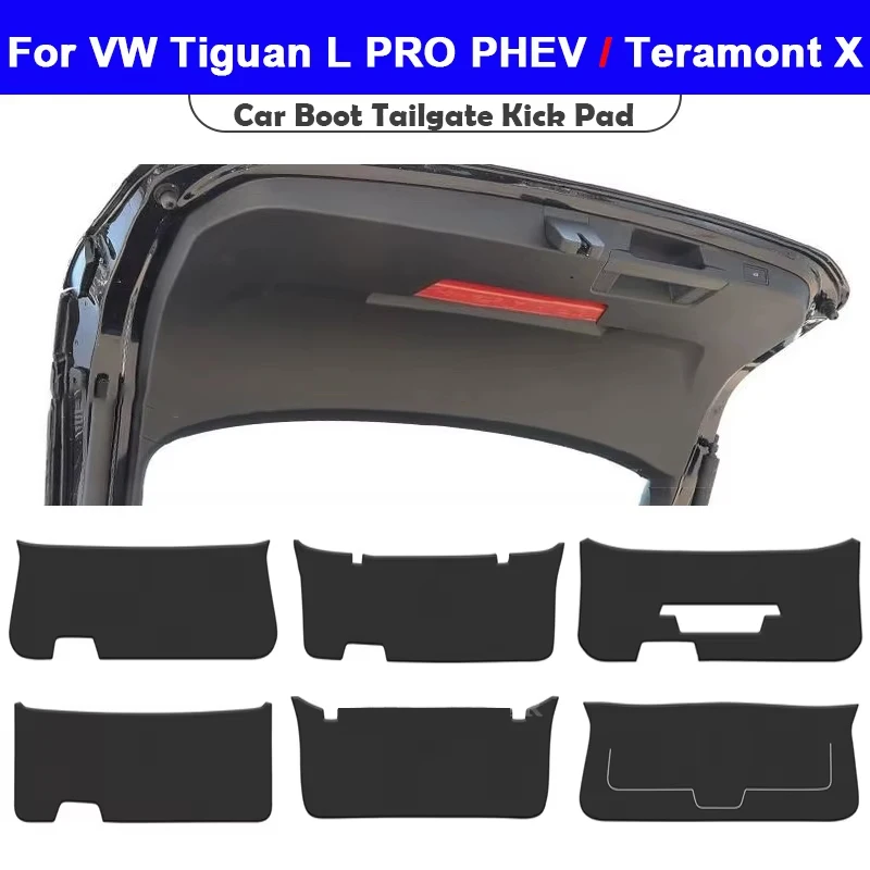 

For Volkswagen VW Tiguan L PRO PHEV Teramont X 2019-2025 Trunk Tailgate Guard Pad Leather Rear Trunk Door Protective Accessories