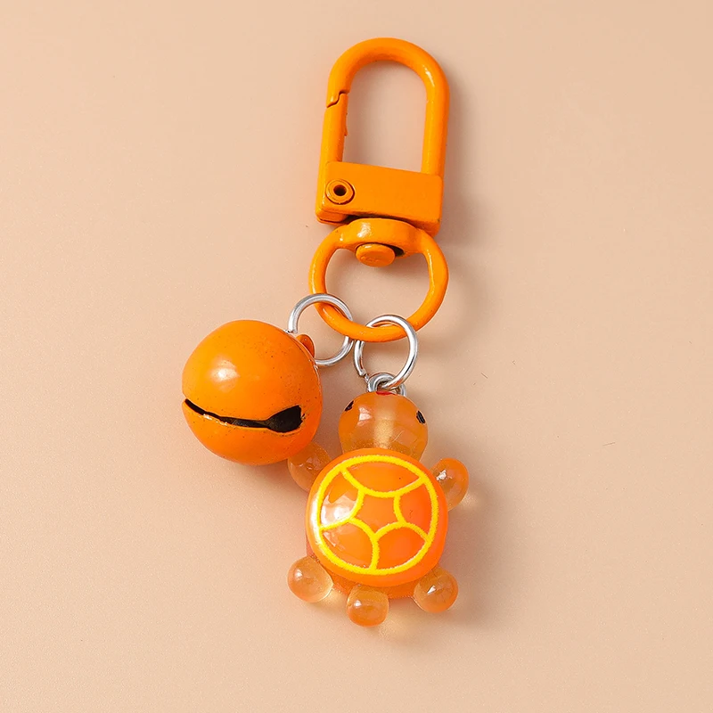 Cute Resin Simulated Tortoise Keychain Cartoon Animal Key Ring Pendant for Women Girl Handbag Decor DIY Kid's Jewelry Gift