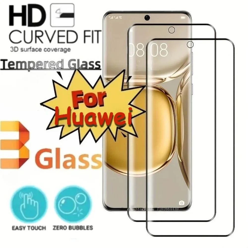 3PCS Volle Abdeckung Screen Protectors für Huawei P60 50 40 30 20 HD Film für Huawei P30 Lite 20 40 50 60 Pro Protectores De Pantalla