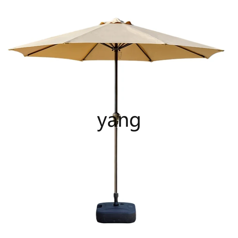 LMM Outdoor Central Pillar Umbrella Garden Umbrella Outdoor Large Sun Umbrella Folding Balcony Table and Chair