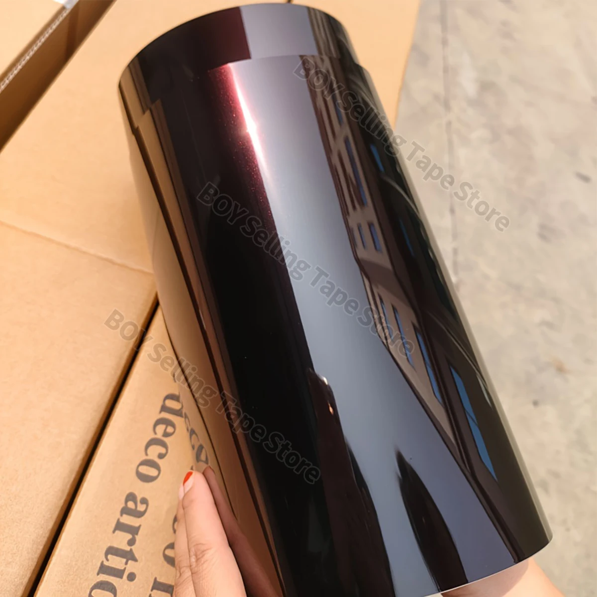 High Glossy PET Madeira Red vinyl wrap film gloss Chameleon Midnight Red chameleon vinyl wrap film for Motorcycle stickers