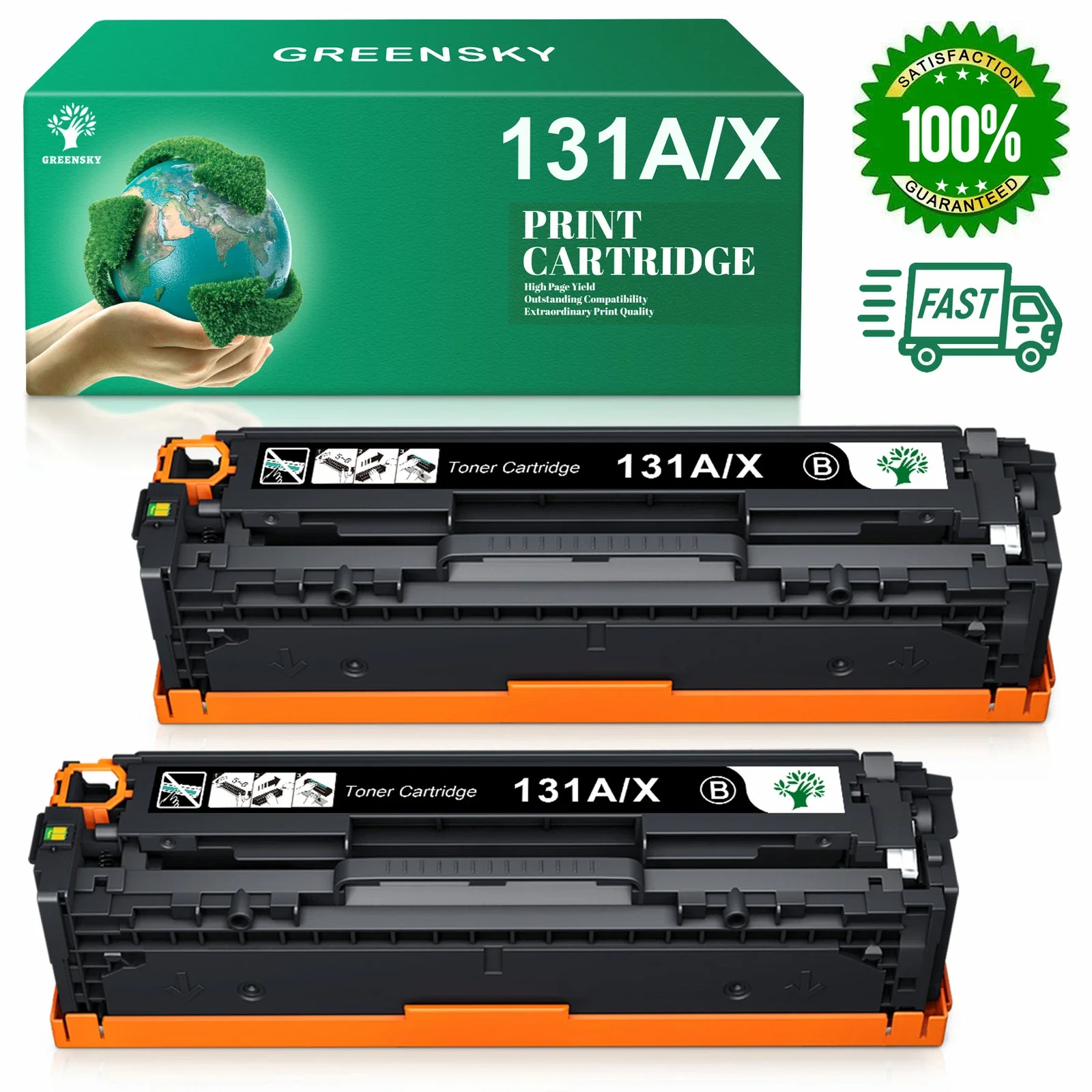

2 картриджи с тонером для МФУ CF210A Pro M276nw M251nw M276n