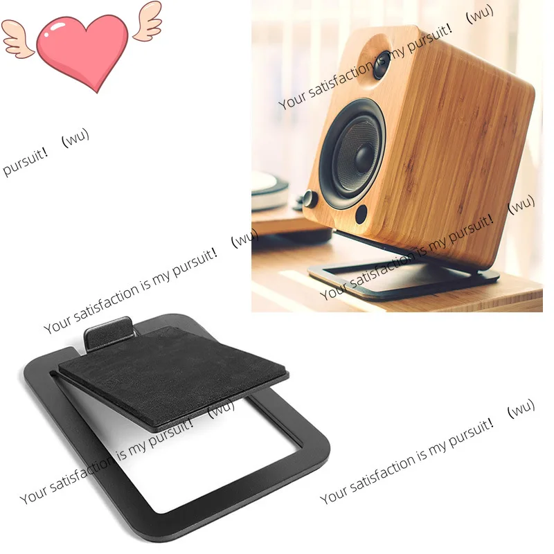 ZOCI-Tilt 16 ° Angle Computer Speaker Stand Metal Desktop Speaker Storage Stand Suitable for Small Speakers