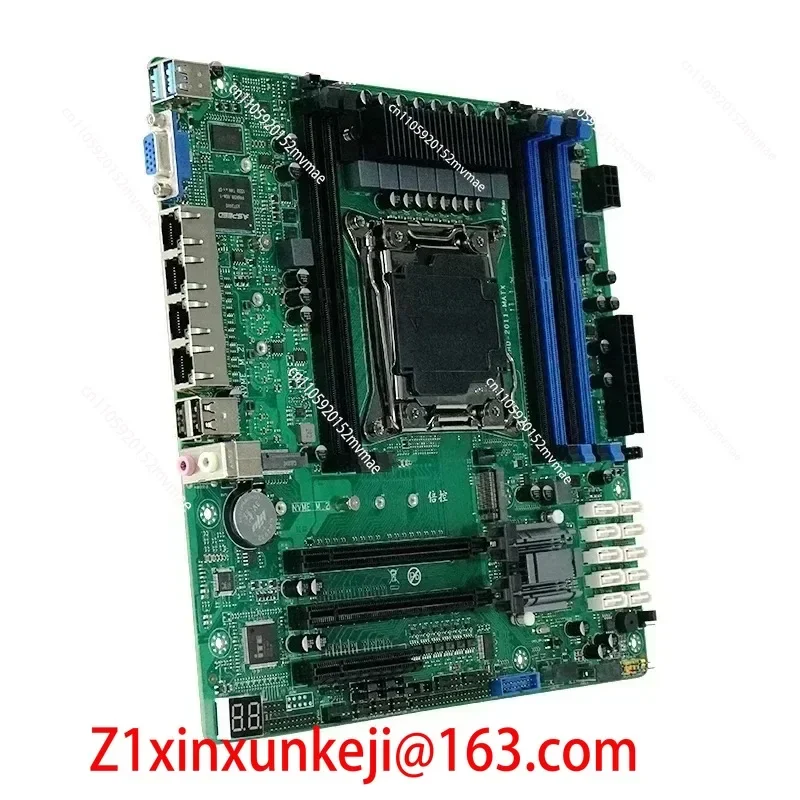 LGA2011-3 C612 NAS Motherboard 6*DDR4 2*M.2 NVMe 10xSATA3.0 4*2.5G LAN Suitable for Servers Firewalls Virtual Machines Routers