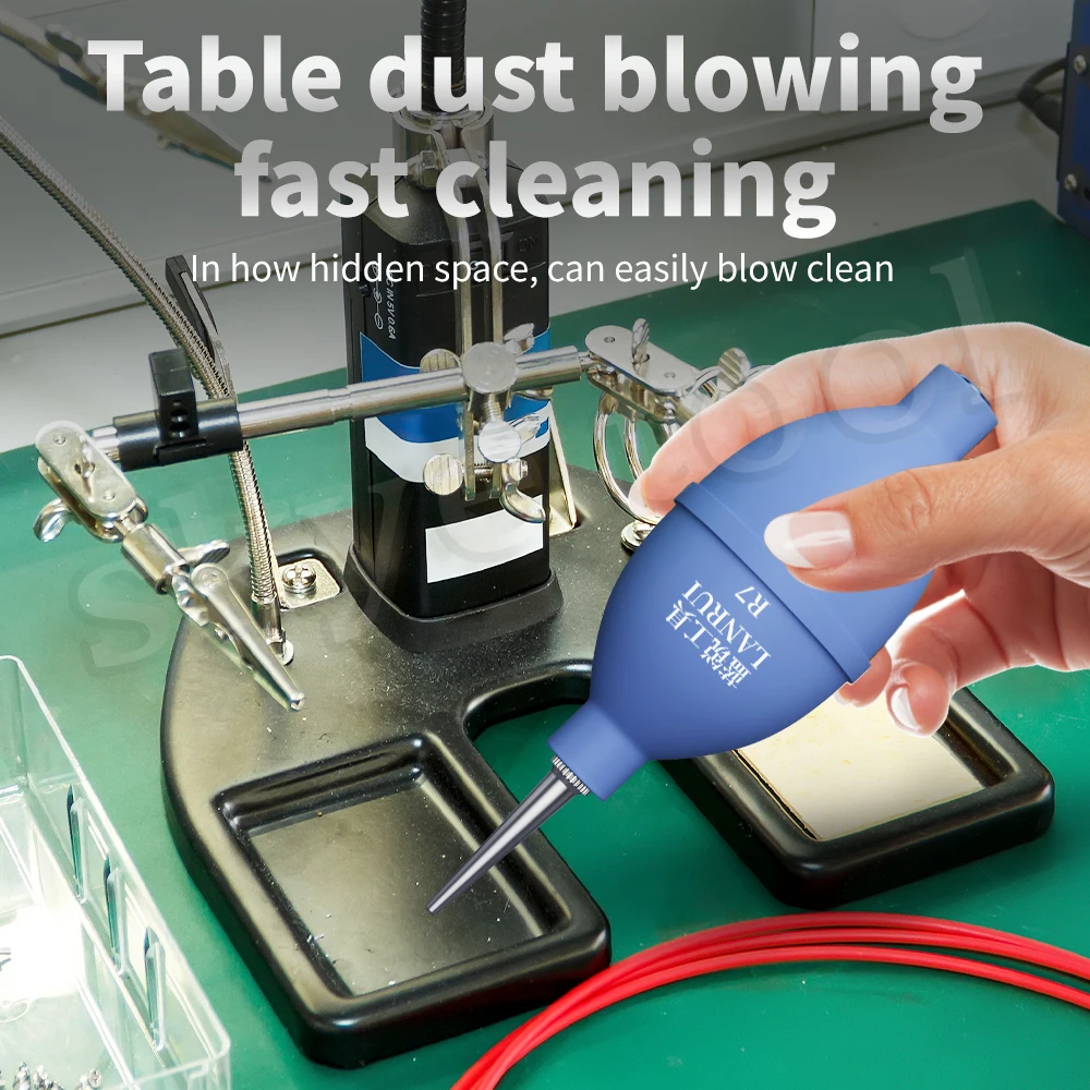 LANRUI R7 2-in-1 Phone Repair Dust Cleaner Air Blower Ball and Cleaning Pen Set for PCB PC Keyboard and Camera Lens Cleaning