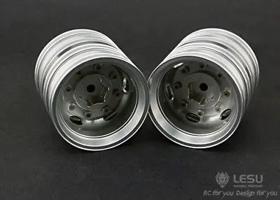 LESU RC Onderdelen Achterwielen Metalen Hubs voor 1/14 Schaal Afstandsbediening Dumper Tractor Truck Auto Tamiyaya RC DIY Model Speelgoed TH02493