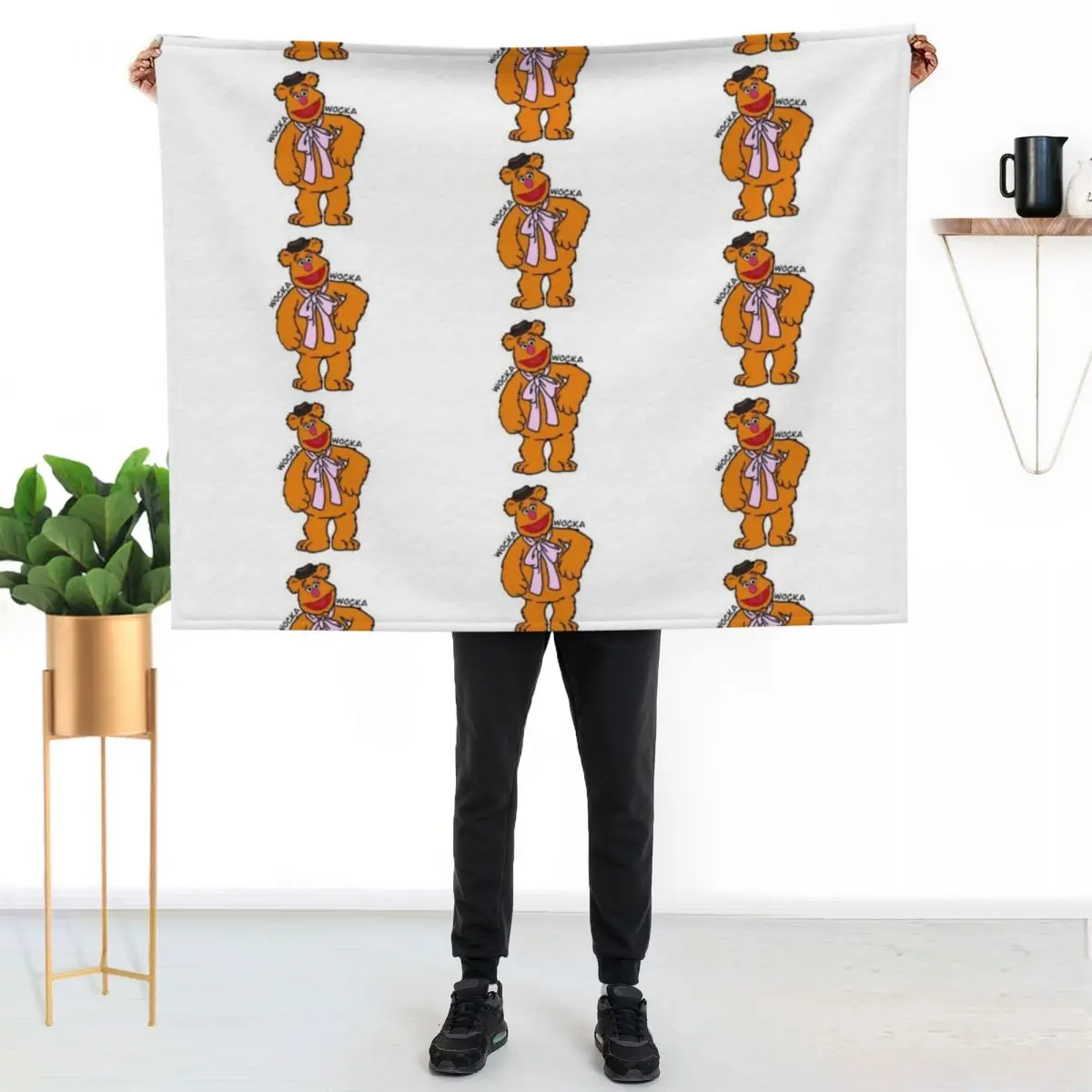 The Muppets - Fozzie Bear Wocka Wocka Throw Blanket Weighted for sofa Bed Luxury Throw Hairy Bed Fashionable Blankets