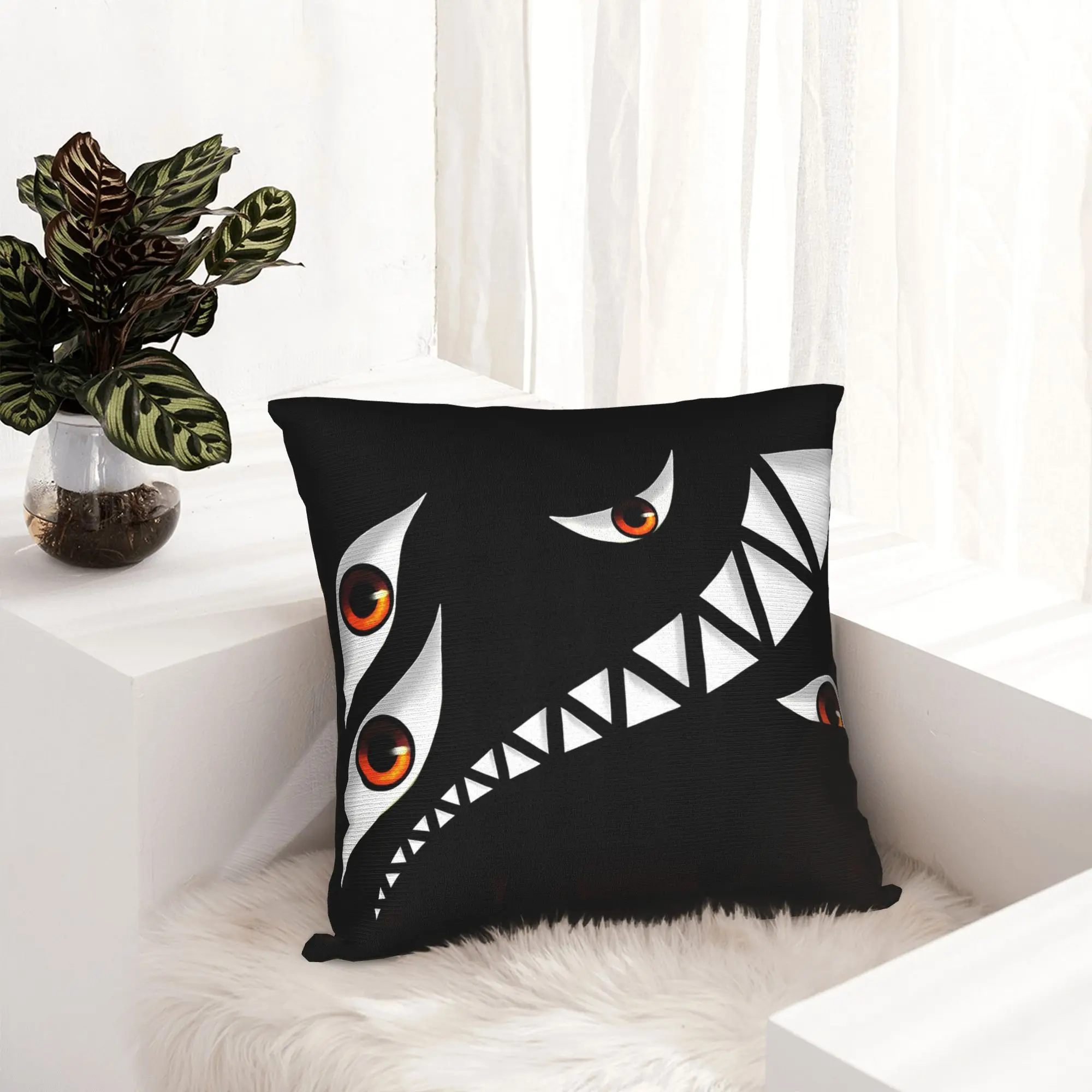 Fullmetal Alchemist Dwarf in the Flask Pillowcase Printing Fabric Cushion Cover Decor  Throw Pillow Case Cover Seat Zipper 40*40