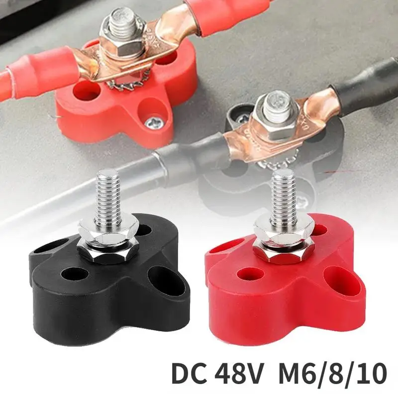 DC 48V 300A Bus Bar M10 Terminal Block Studs Battery Power Distribution  Stud   Connector for Truck RV Boat