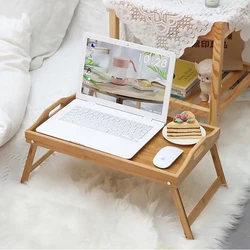 Wood Bed Tray Laptop Table Stand Lap Desk/Stand/Table Adjustable Riser Portable Laptop Cooling Holder desk for bed