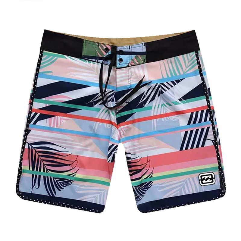 Men BoardShorts Brand Classic Bermuda 4-Way Strech Quick-Dry Waterproof Beach Surf Shorts Spa Resort de bain homme Swim Trunk