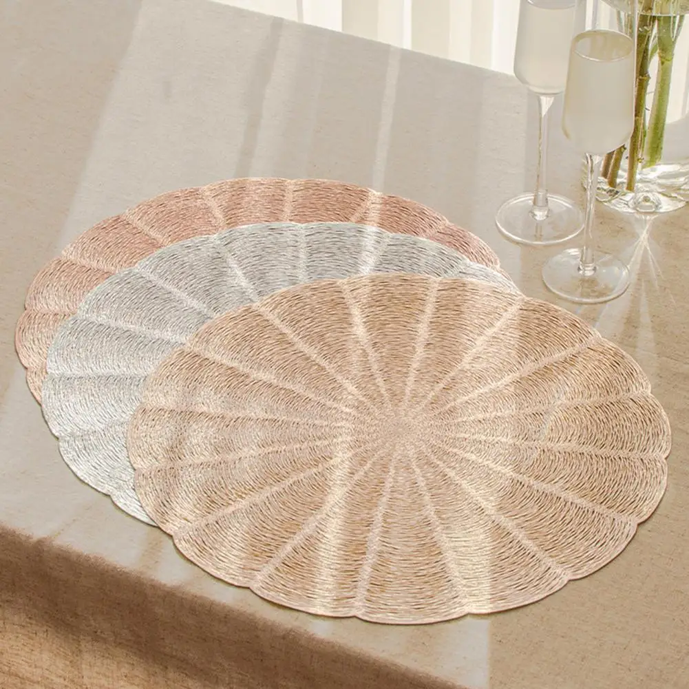 

38cm Kitchen Placemat Heat-Resistant Table Pads Non-Slip Dining Table Mat Dining Table Party Wedding Supply For Home Decoration
