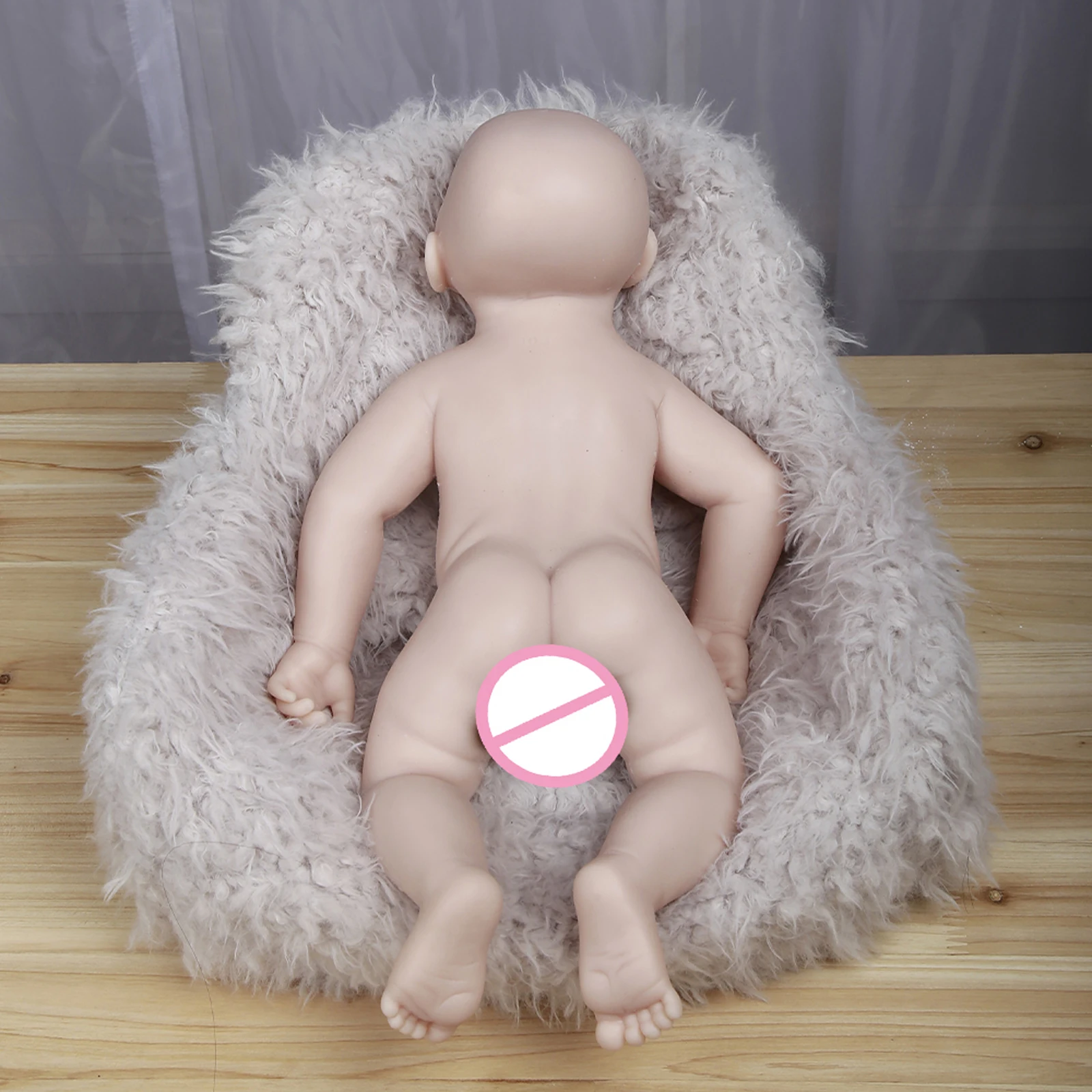 Baby girl reborn doll white embryo no color DIY gift free color full silicone newborn doll model