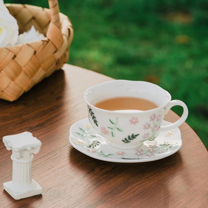 

Роскошная кофейная чашка, складные стаканы для кухни, еда, новый фарфор из костяного фарфора, пара послеобеденного чая, дешевые оптовые чашки Mark