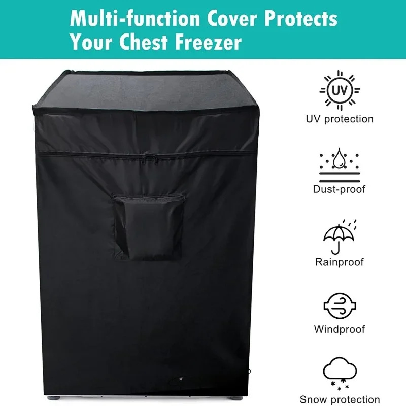 Zippered Access Refrigerator Cover Full Coverage Dustproof Freezer Protector