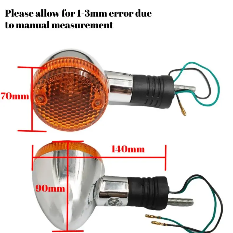 Motorcycle Turn Signals Amber Lights Universal 12V Moto Bulb Indicators Turn Signals For Honda STEED600 VT400 VT600 VT750 VT1100 image 2