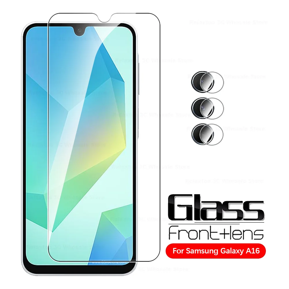 For Samsung Galaxy A16 4G 5G Glass 2IN1 Camera Lens Protective Tempered Glass Sumsung A 16 16A A16 6.7inch Screen Protector Film