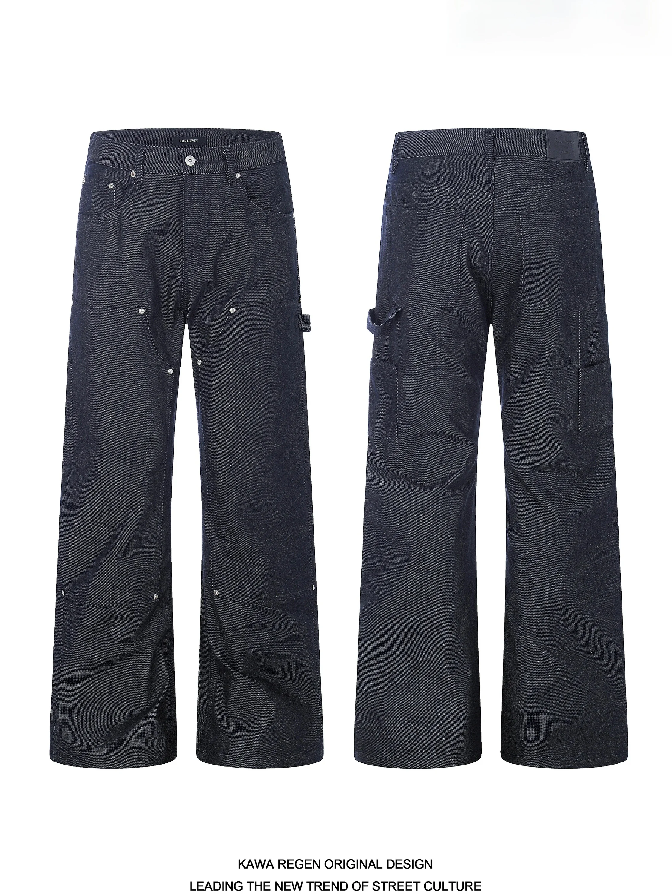Calças Jeans Baggy Diamond Original para Homens e Mulheres, Estilo High Street, Micro Flare, Ajuste Limpo, Calças Longas de A...