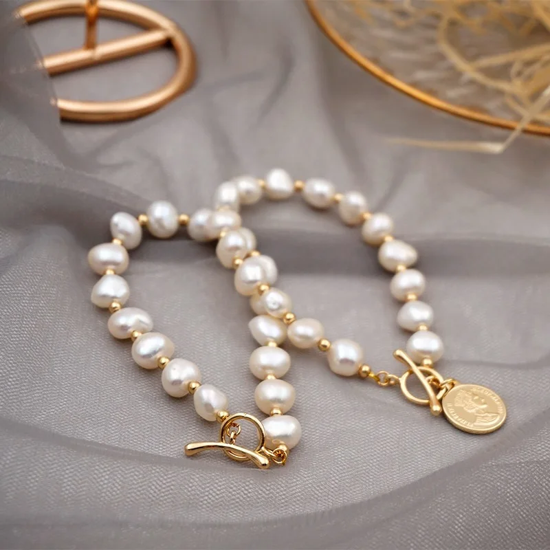 Neue Ankunft Natürliche Süßwasser Perle 14K Gold Gefüllt Weibliche Charme Armband Schmuck Für Frauen Geburtstag Geschenke Kein Verblassen – Detail 2