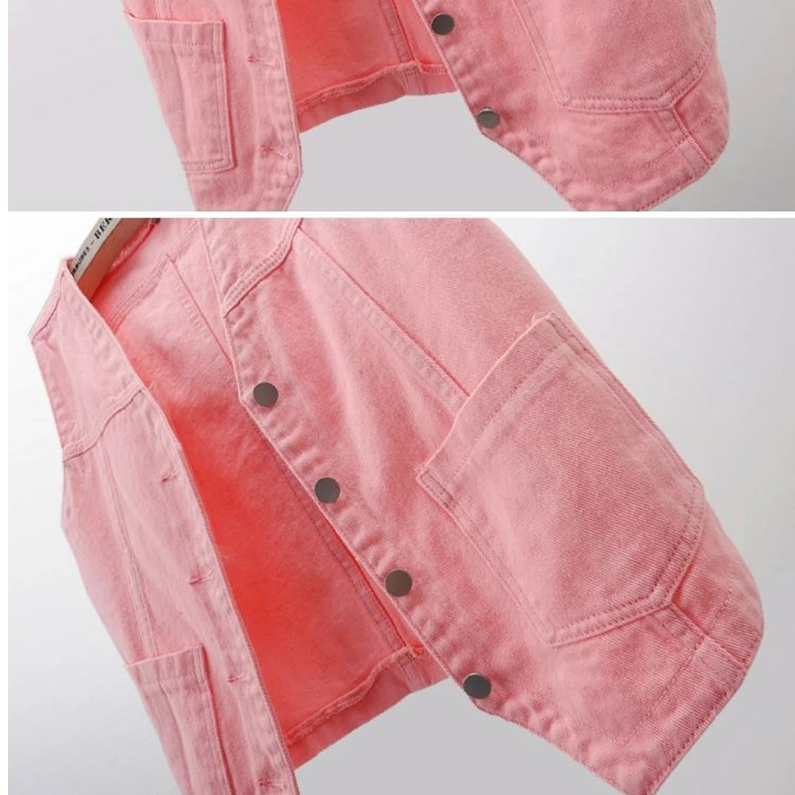 

Women Trendy Front Button-up Denim Vest V Neck Sleeveless Pockets Tank Top Waistcoat for Daily Casual School Hiking Travel