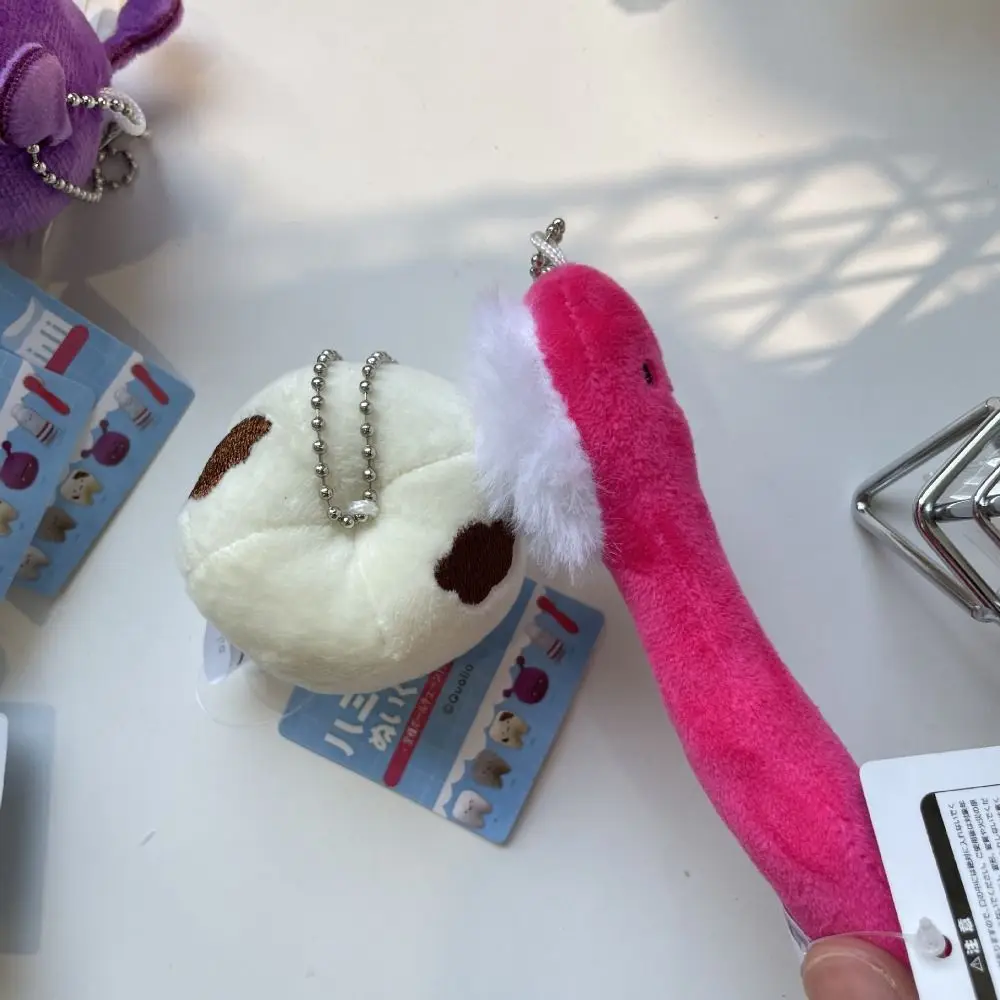 Creative Soft Teeth Keychain Stuffed Cartoon Care for Teeth Pendant Decayed Tooth Toothpaste