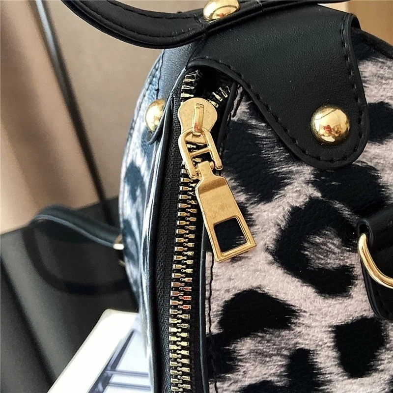 Women Handbags Messenger Bags Leopard Print Leather Shoulder  Flap Crossbody Bags