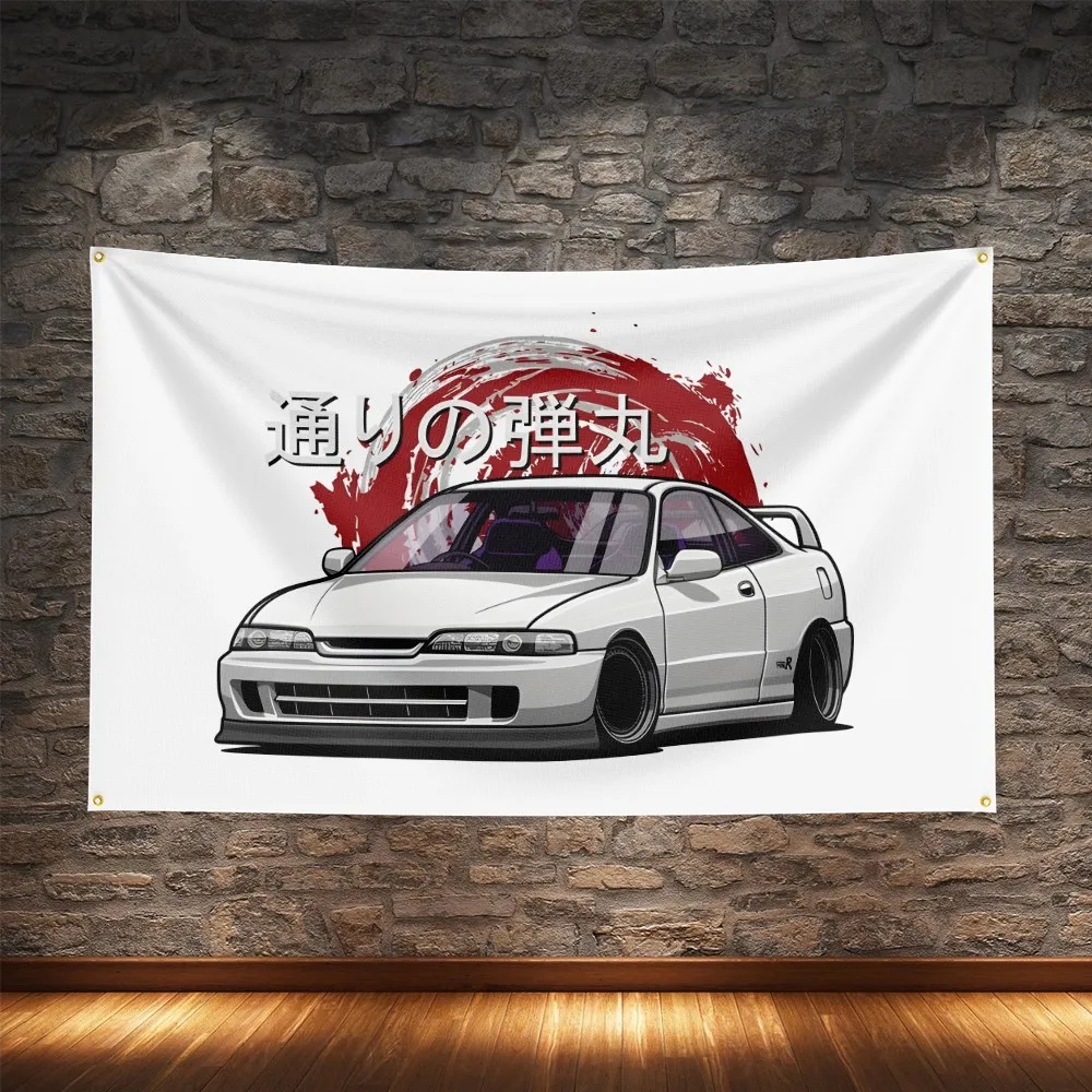 تصميم تعديل سباق السيارات العلم البوليستر الطباعة الرقمية سيارات راية للزينة #3