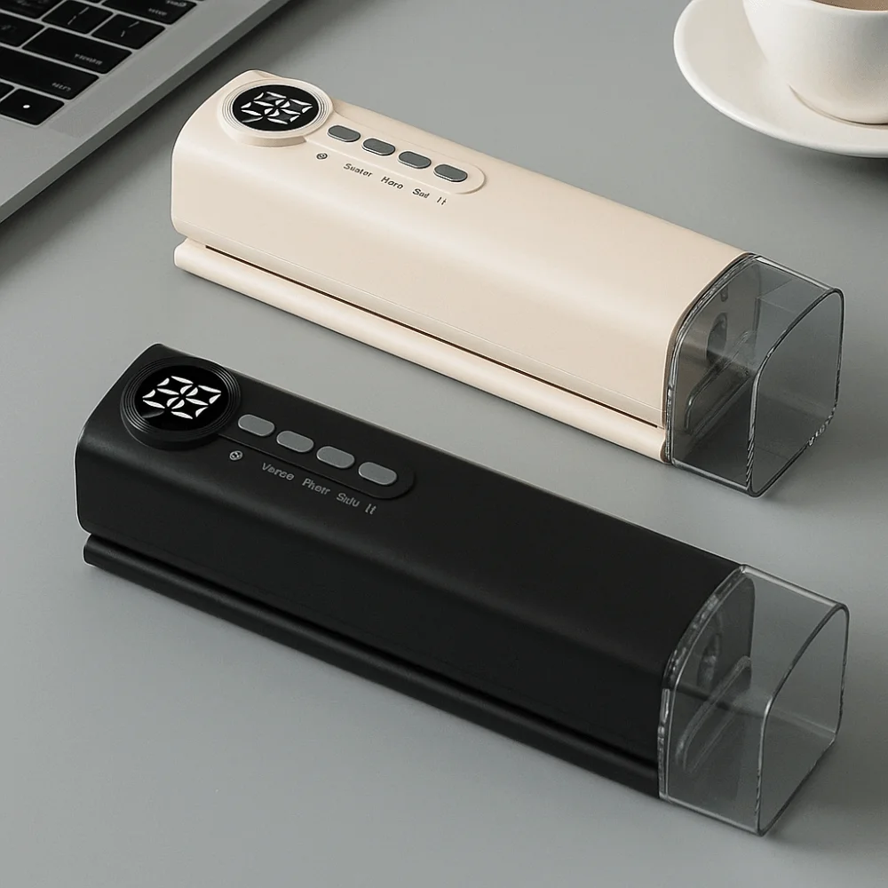 Sigillatrice sottovuoto automatica portatile Sigillatrice per alimenti compatta con ricarica USB in plastica con macchina per sigillare sottovuoto wireless a forte aspirazione