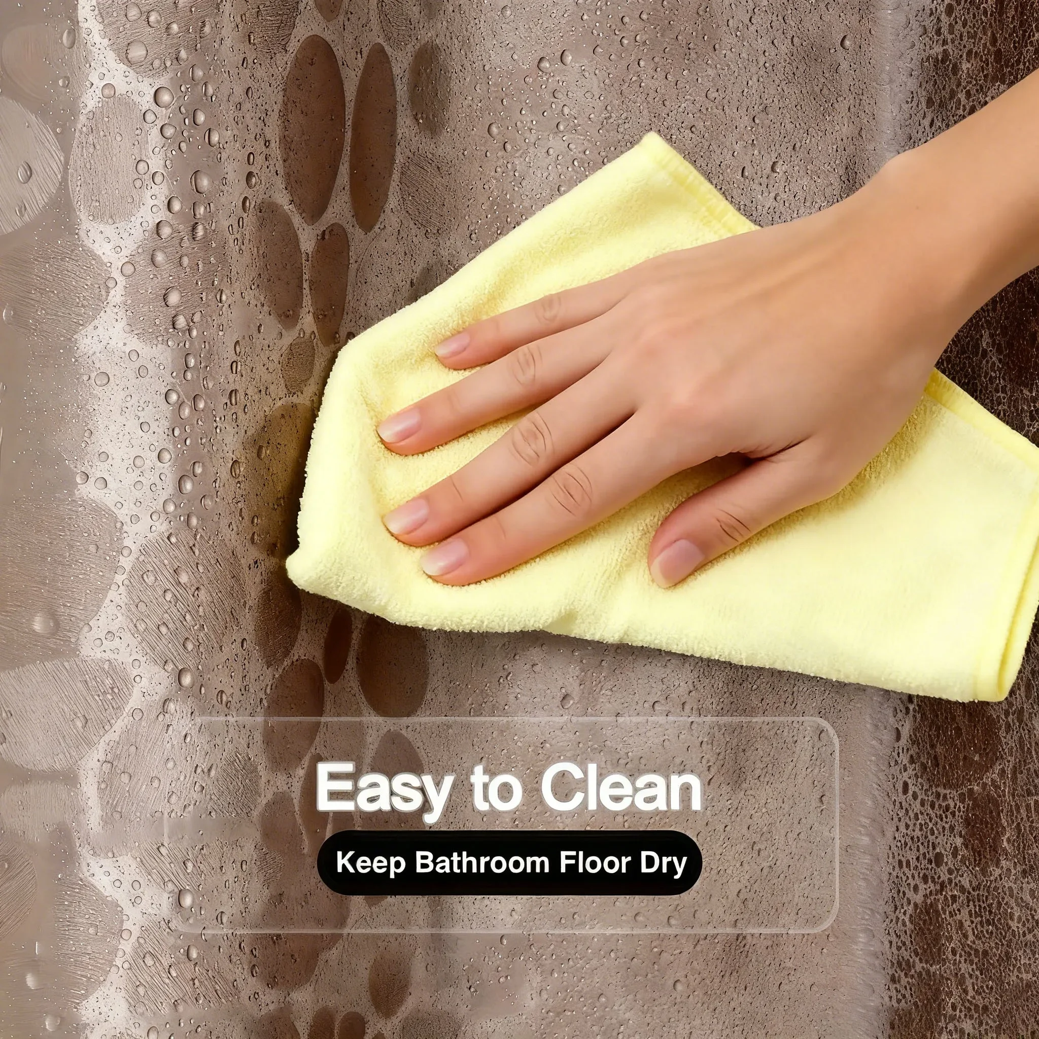 ثلاثية الأبعاد تصميم حصاة دش الستار مقاوم للماء PEVA سميكة شبه شفافة الحمام التقسيم ستارة الباب لغرفة الاستحمام