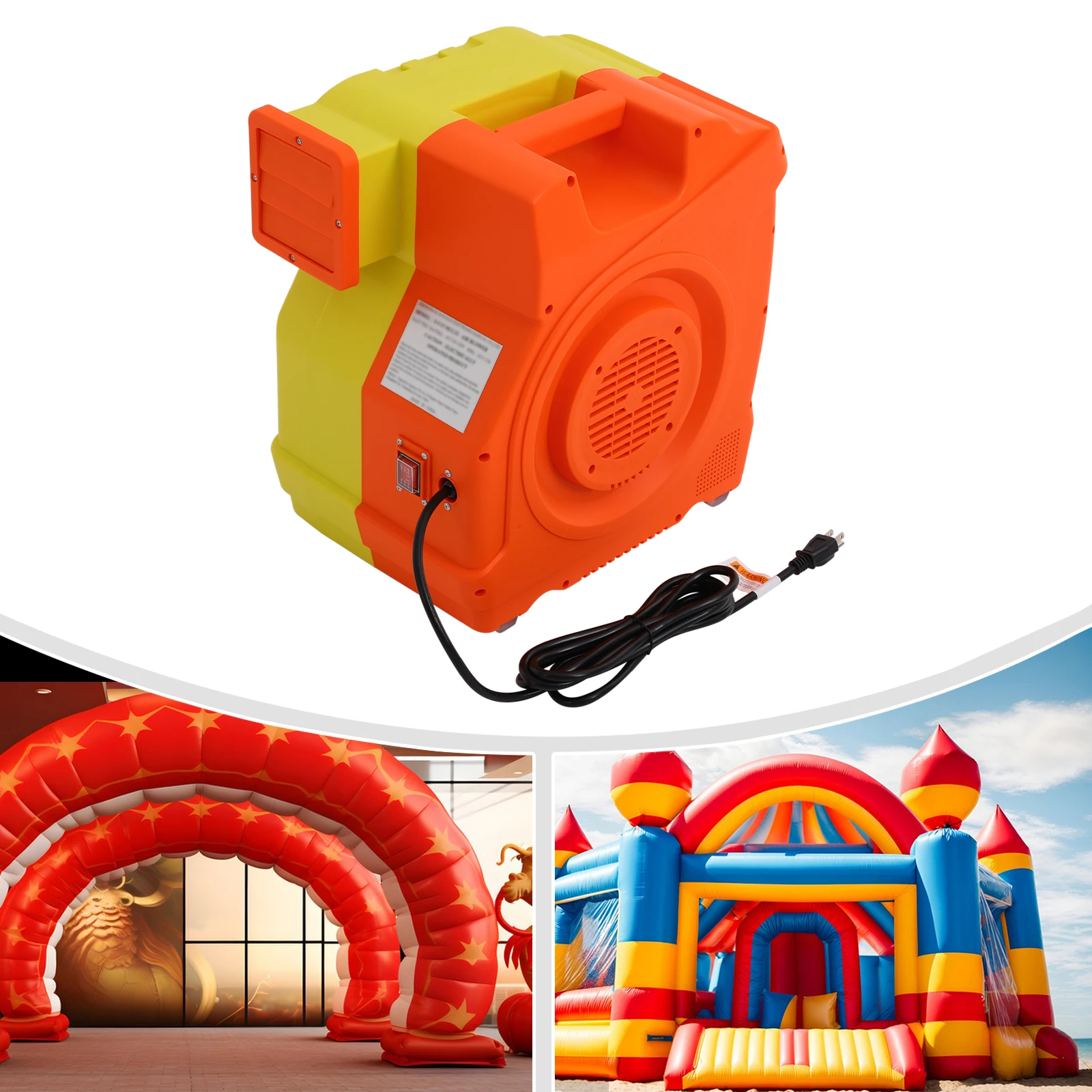Bounce House Air Blower 2-Speed Adjustable Inflation Device for Outdoor Inflatable Castle Arch Tent