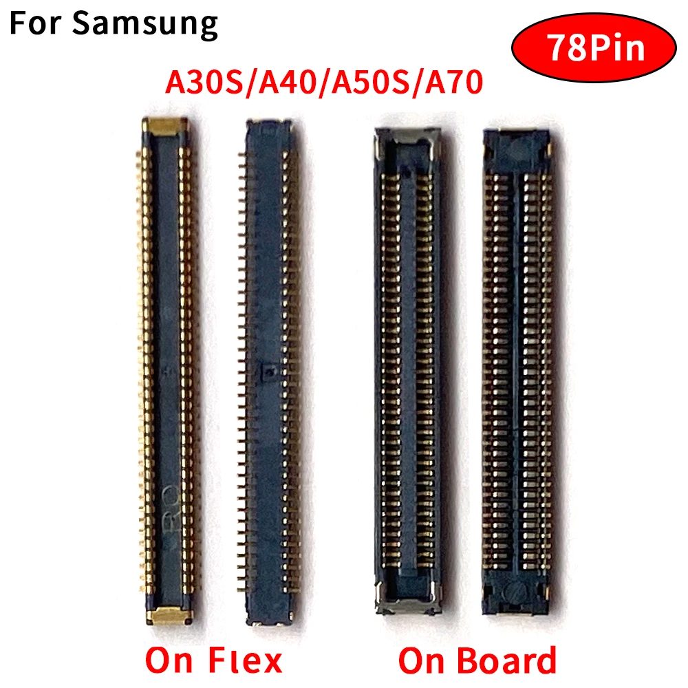 LCD Display FPC Connector Plug Clip Holder on Logic Motherboard Main Board For Samsung  A30S A40 A70 A50S