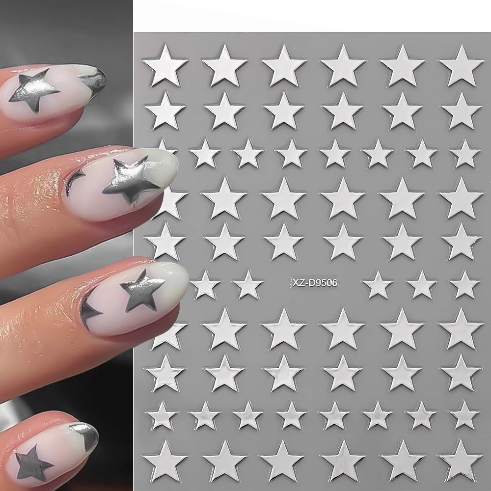 8 色 3D Y2K スターネイルステッカーセット五芒星自己粘着デカールスターライトマニキュアスライダー DIY ネイル用品装飾