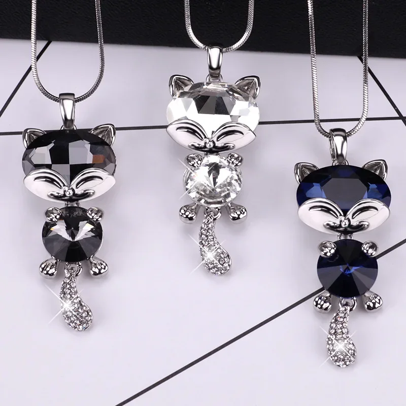 2025 سترة كريستال على الطراز الكوري وسلسلة وقلادة طويلة وإكسسوارات نسائية لخريف وشتاء