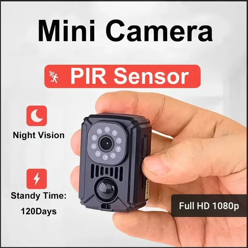 HD 1080P Portable Body Camera Mini Cameras Pocket Cam Night Vision Small Cam for Cars PIR Video Recorder Sport DV Outdoor