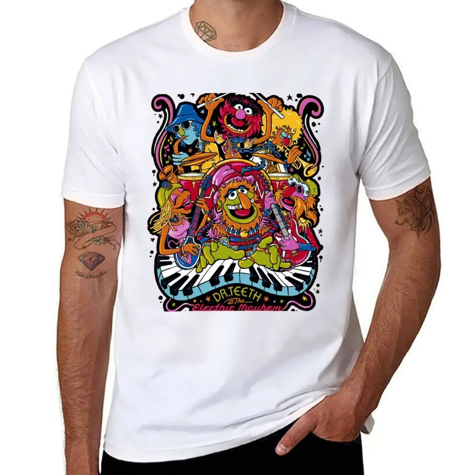 

Dr Teeth and the Electric Mayhem T-Shirt man t shirt cotton high quality t shirts for man cotton T-Shirt