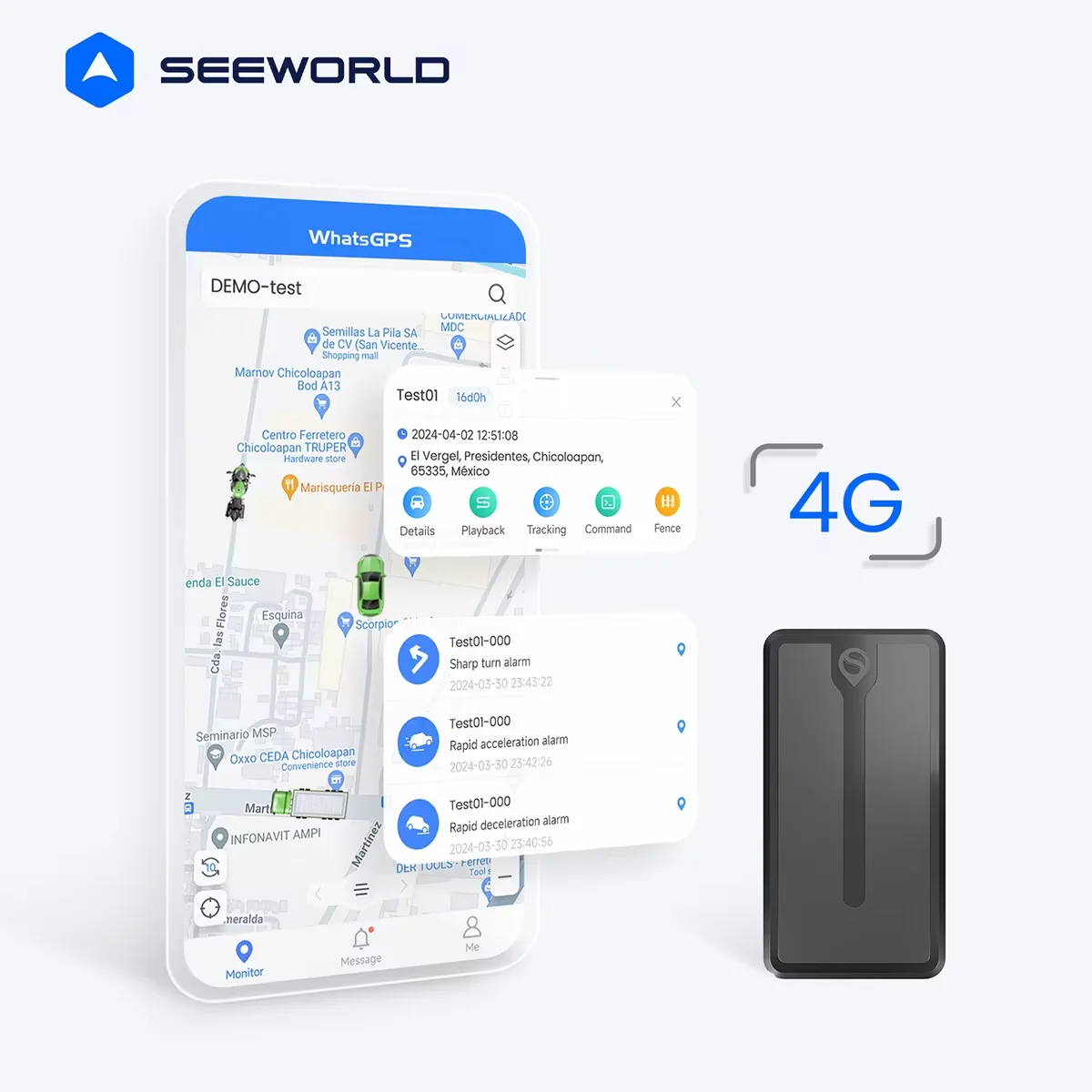 Real-Time Car Tracking Device with Anti Theft Strong Magnetic for Fleet Management