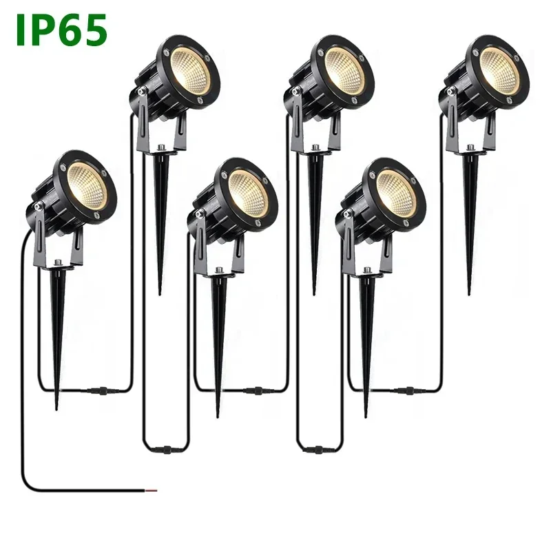 12 واط LED حديقة سبايك مصباح مقاوم للماء إضاءة الحديقة 2- متر سلك مسار الأضواء لتزيين الشرفة AC220V/110 فولت
