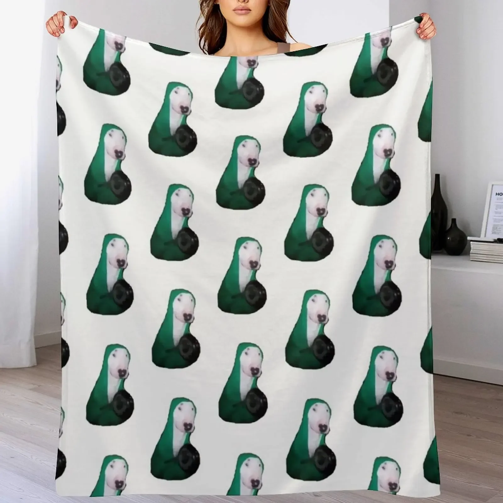 

Walter Dog Hitting Pan Meme Throw Blanket All Season Soft Lightweight Blanket for Home