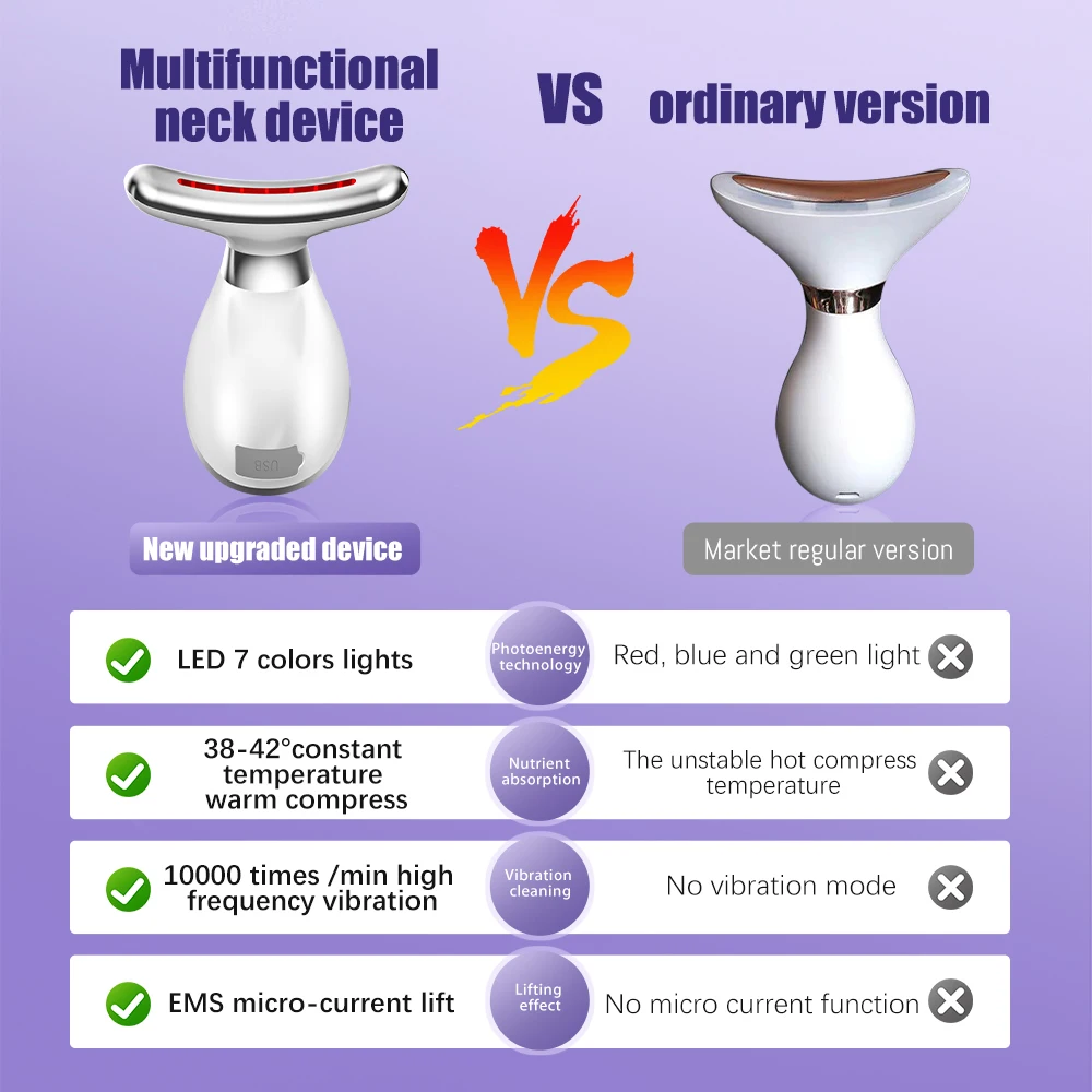 KKS Anti-aging Face and Neck Lifting Massager EMS Face Massager Wrinkle Remover Beauty Tools Neck Lifting Device