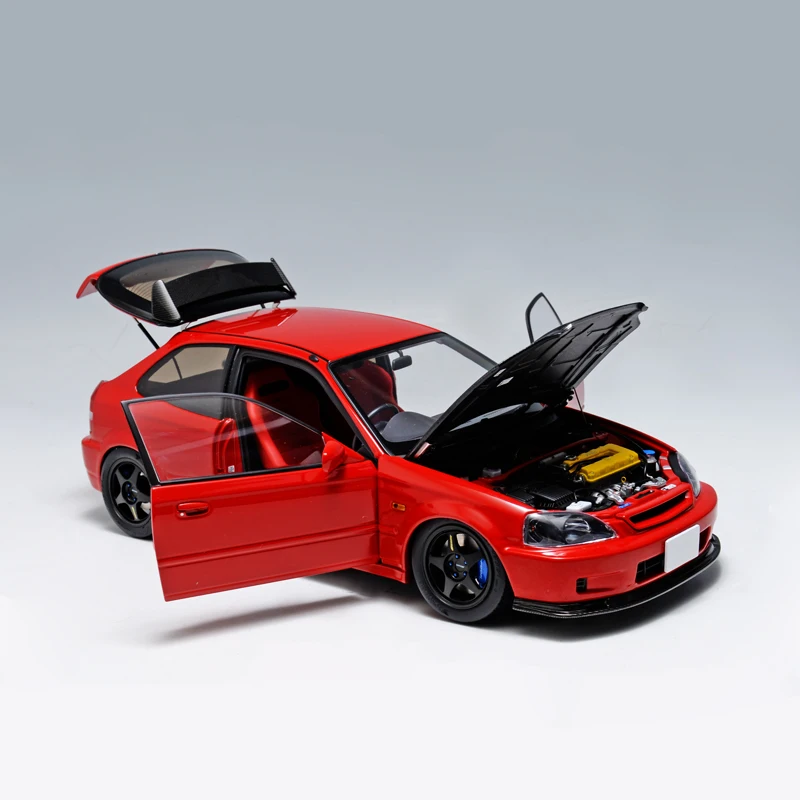 Motorhelix MH 1:18 Civic TypeR EK9 Car model Sports Static model Birt Model Alloy Car Kids Toys For Boys Children Toys