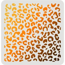 Leopard Skin Stencils Decoration Template 11.8x11.8 inch Plastic Animal Print Drawing Painting Stencils Square