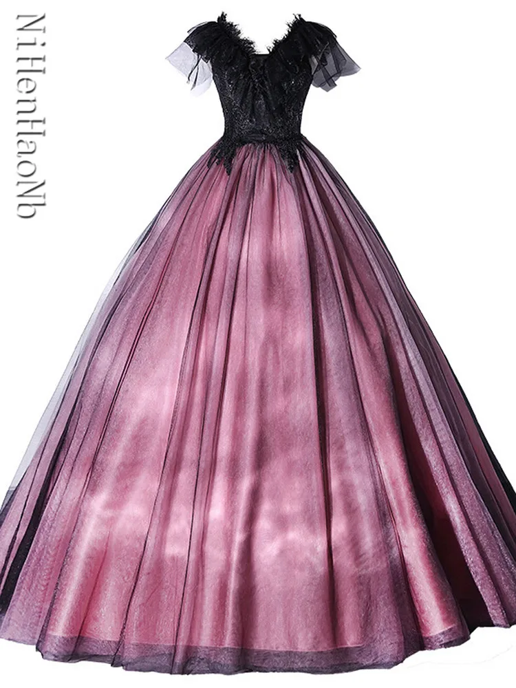 

Платья для выпускного вечера с V-образным вырезом, трапециевидные платья принцессы Quinceanera, вечерние платья для женщин, новинка