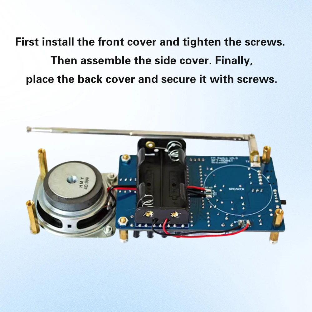FM Radio Soldering Kit 87.5MHz~108MHZ Digital Tube Display FM Radio Electronic Soldering Learning PCB DIY Electronic Kit