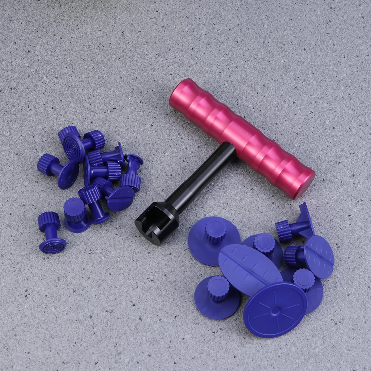 

Dent Repairer Tool Kit with Adhesive Tabs and Knockdown Bar for Car Body Paintless Ding Removal Auto Sheet Metal Fixing Bridge