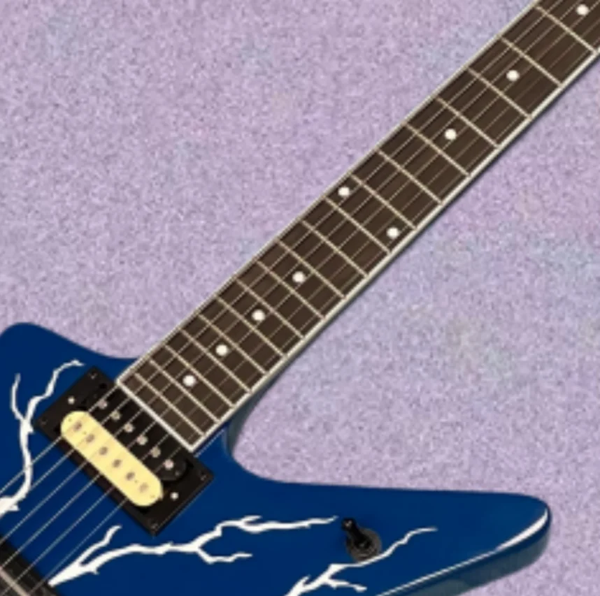 6-string electric guitar with dual-coil pickups and a 3-knob control system guitars, ideal for stage performance  guitarra