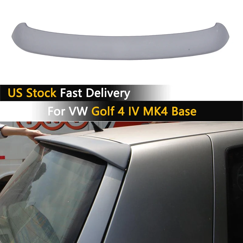 

for Volkswagen VW Golf 4 IV MK4 Standard 1998-2004 Rear Roof Spoile PU Gray Racing Rear Spoiler Wing Lip Body Kit
