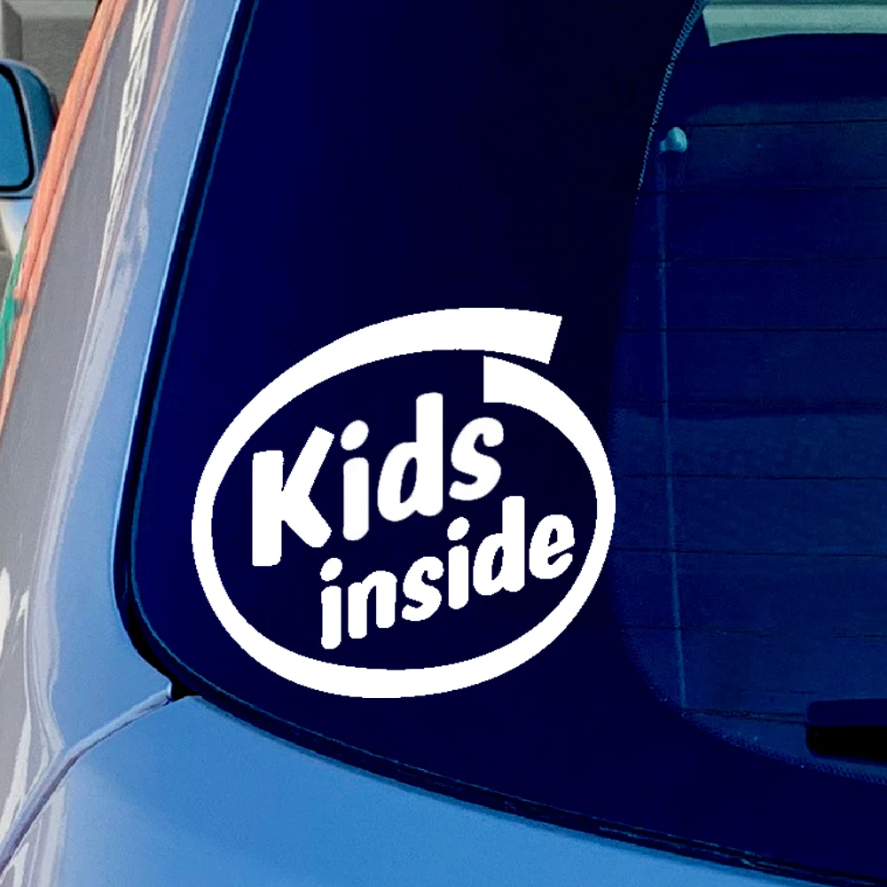 

120mm x 110mm Kids On Board Car Sticker Decal, Child Kids Inside Car Safety Warning Sign