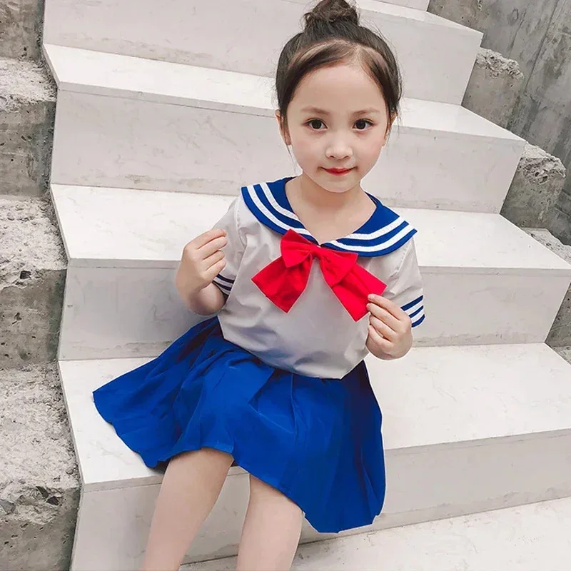 أنيمي بحار القمر تأثيري للفتيات دعوى الاطفال أزياء الهالوين Chibiusa التنانير الصيف G875